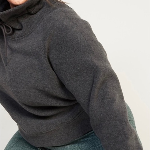 NWT Cropped Micro Fleece Funnel neck sweatshirt - Picture 2 of 7